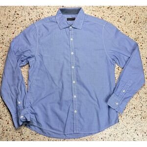Napapijri Men's Small Check Pattern‎ Long Sleeve Shirt Size Large